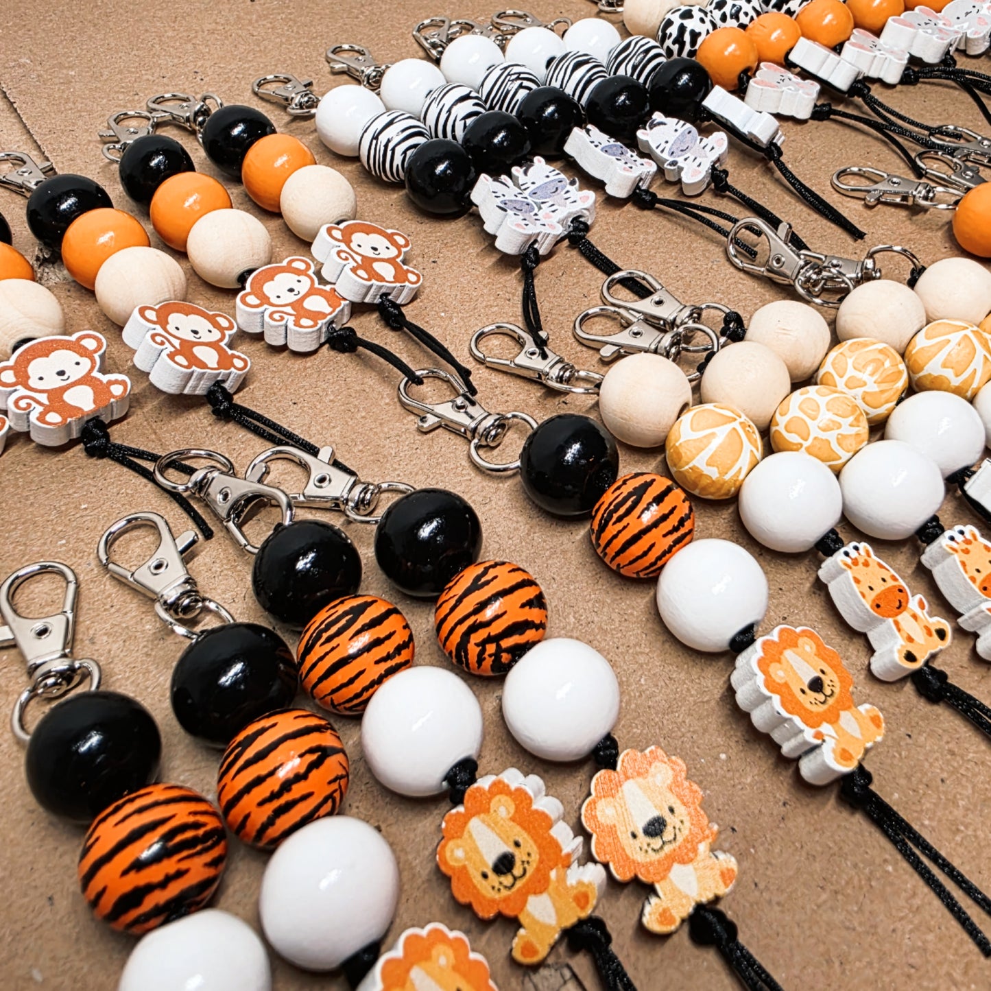 Safari Sleutelhanger Bedankjes (set van 6)