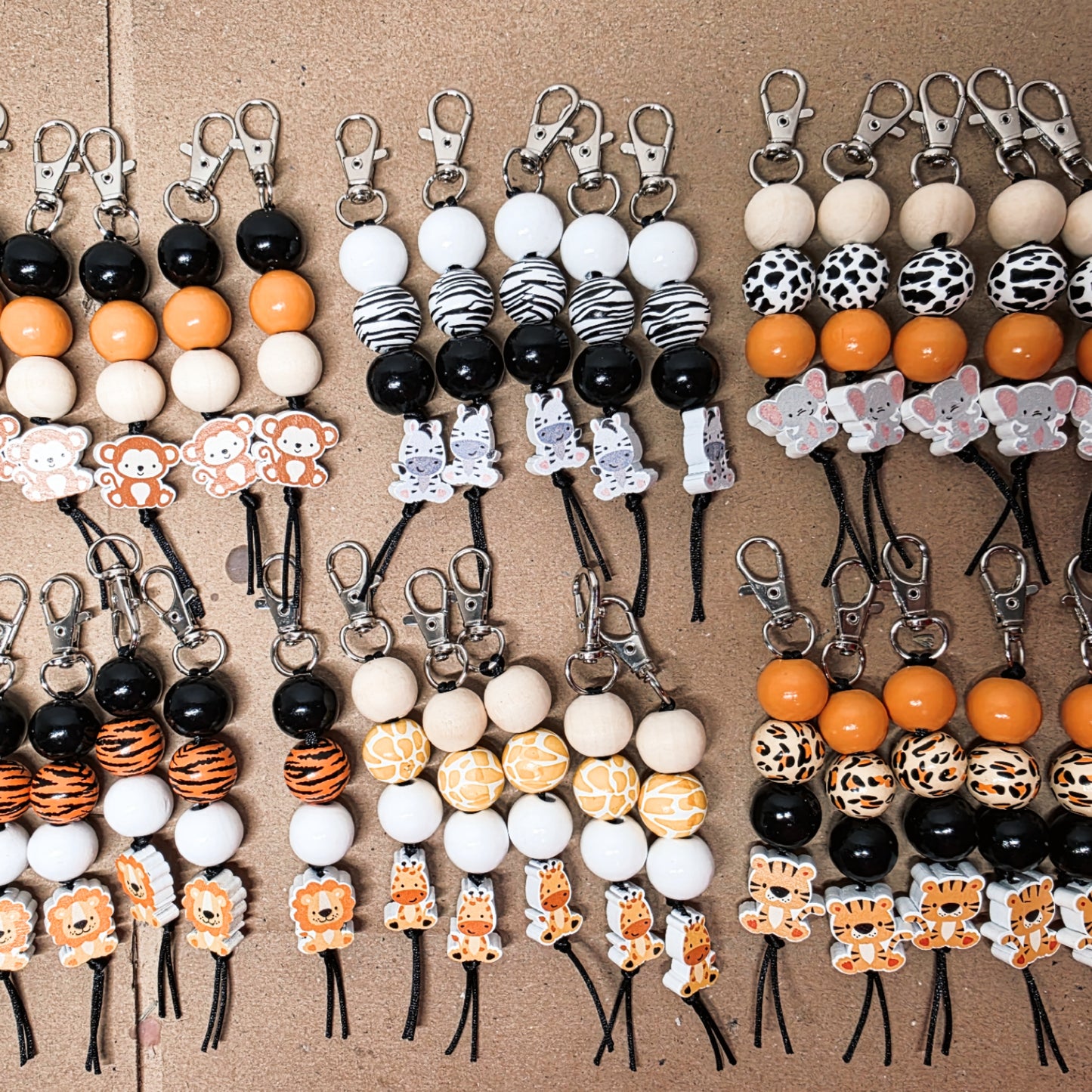 Safari Sleutelhanger Bedankjes (set van 6)